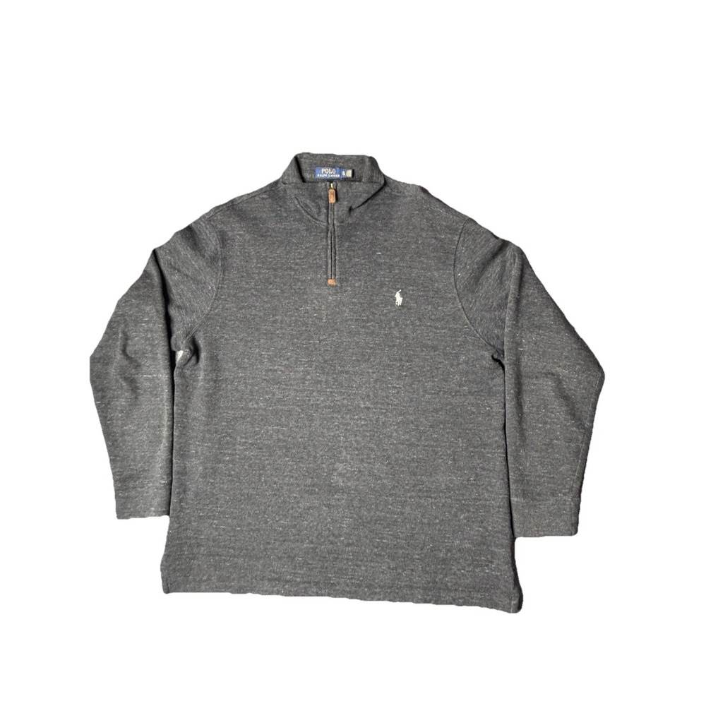 Polo Ralph Lauren Men's Quarter-Zip Pullover‎ Size XL Gray Sweater
